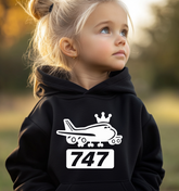 Kinder-Hoody – 747 Königin der Lüfte
