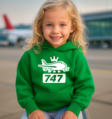 Kinder-Hoody – 747 Königin der Lüfte