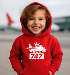 Kinder-Hoody – 747 Königin der Lüfte