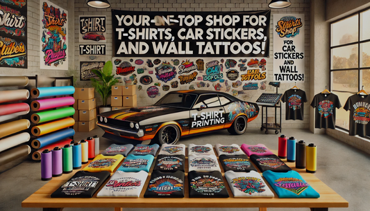 Neuer Online Shop für personalisierte T-Shirts, Autoaufkleber und Wandtattoos
