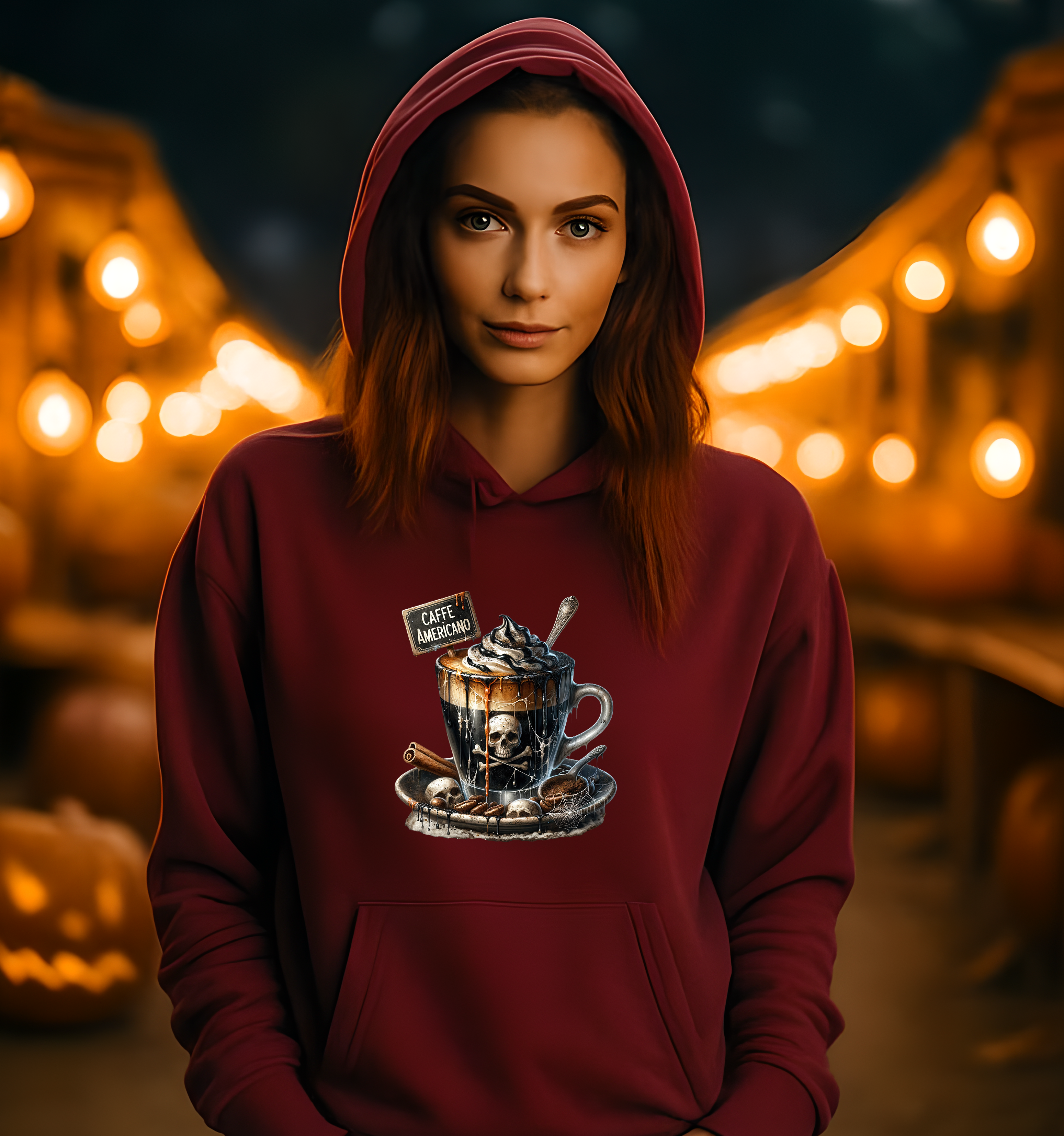 Damen-Hoody – „Caffè Americano – Halloween Brew“