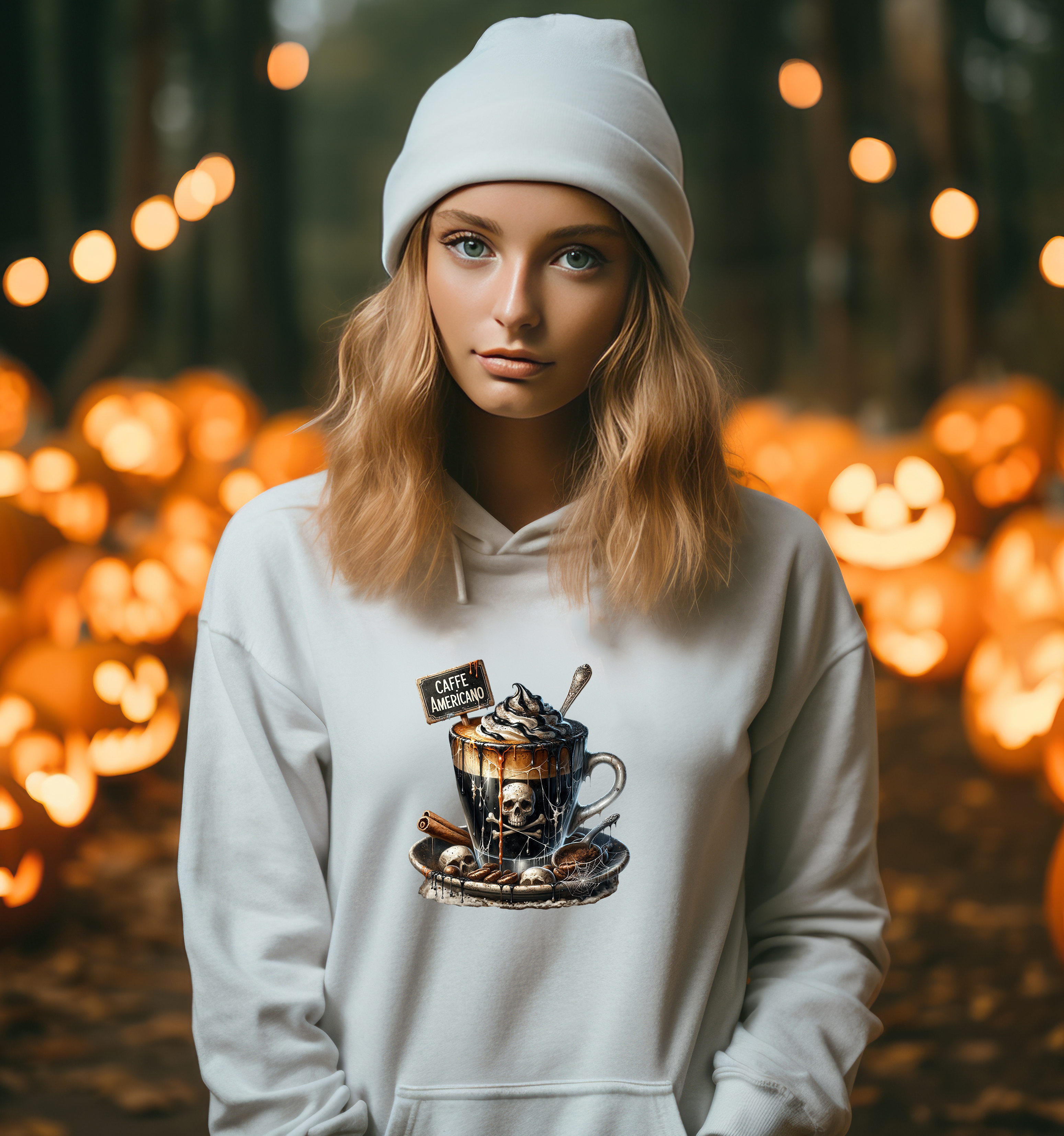 Damen-Hoody – „Caffè Americano – Halloween Brew“