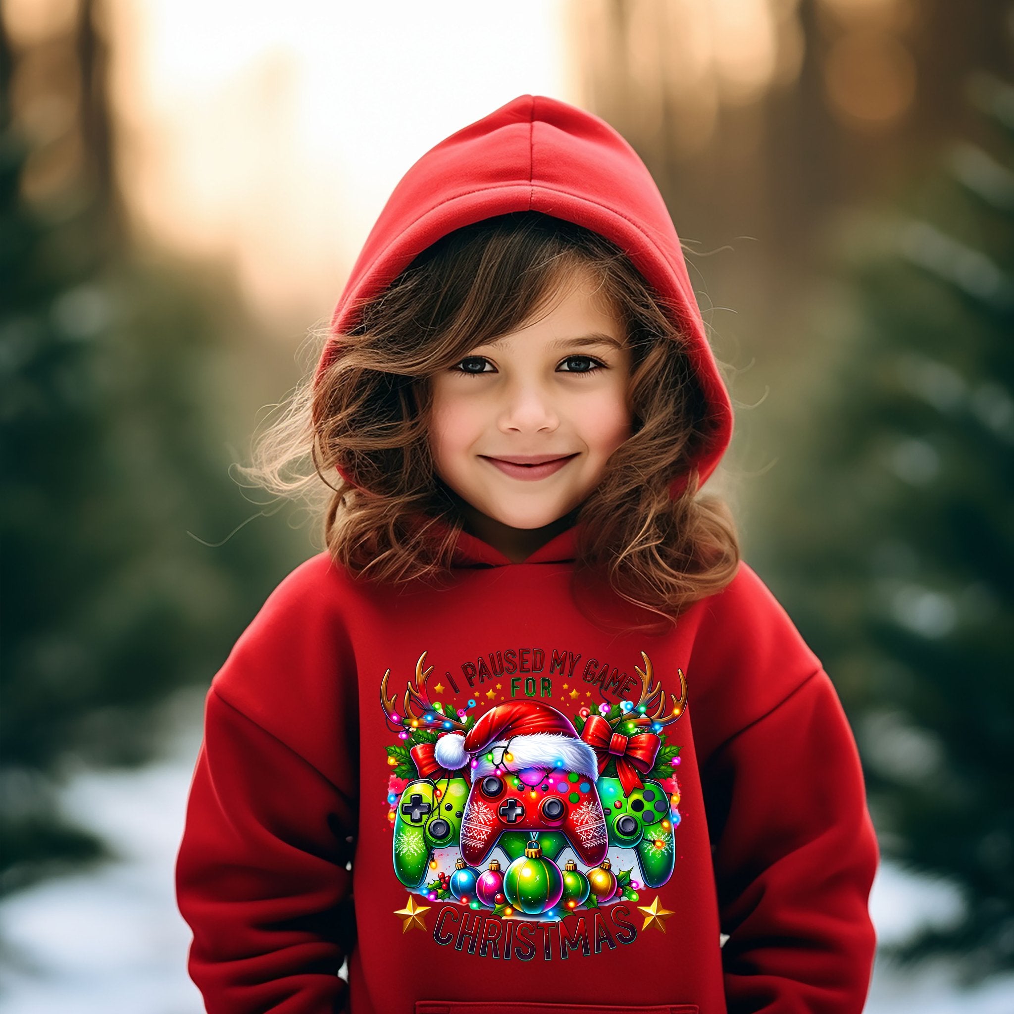 I Paused My Game for Christmas Kids' Hoodie