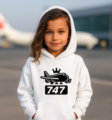 Kinder-Hoody – 747 Königin der Lüfte