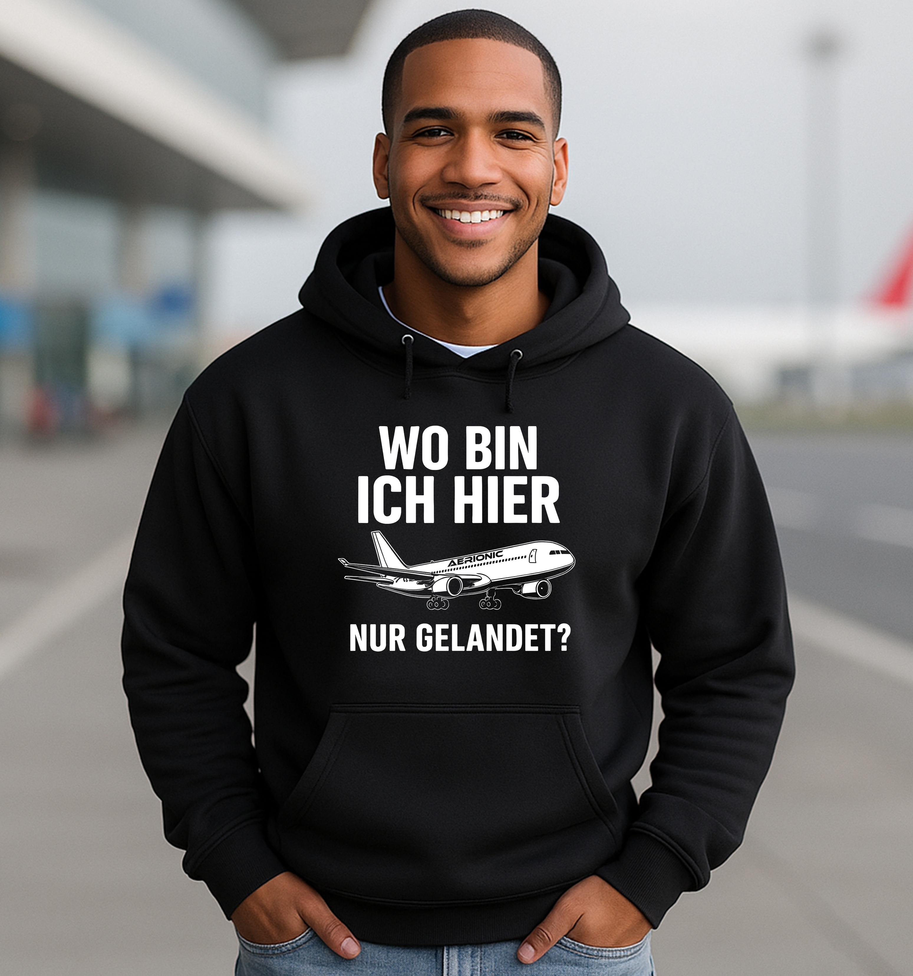 Planespotter Hoodie – „Wo bin ich hier nur gelandet?“