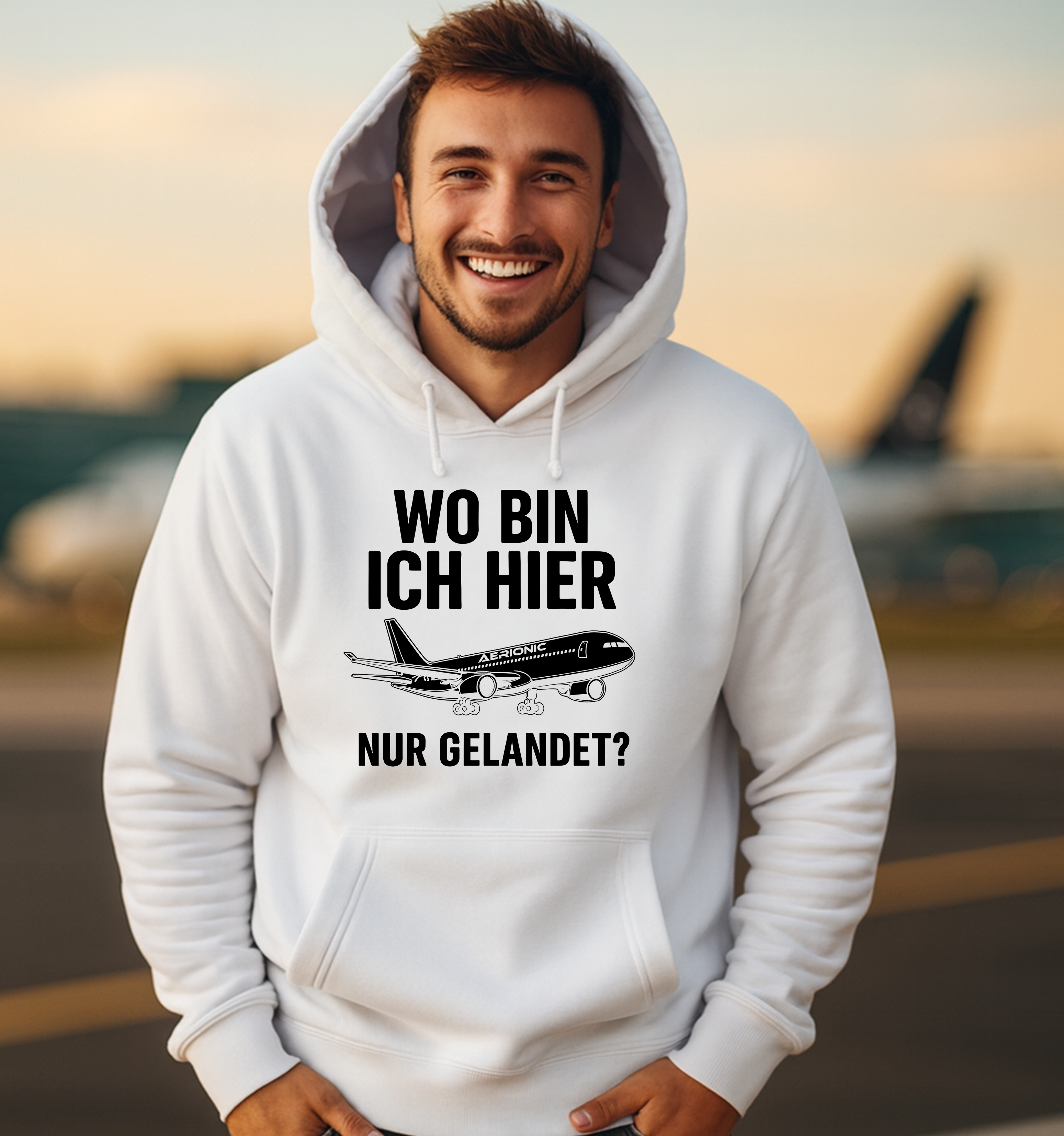 Planespotter Hoodie – „Wo bin ich hier nur gelandet?“